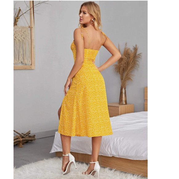 NEW Ditsy Print Floral Cami Tie Strap Dress - Picture 5 of 5